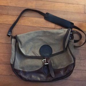 Duluth pack waxed canvas satchel